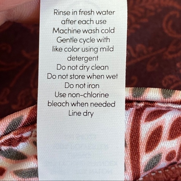 Athleta Aqualuxe Batik Mid Rise Bikini Bottoms Size Small Women - Picture 9 of 10